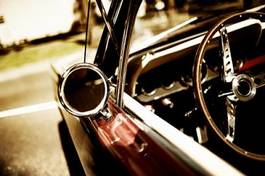 Plakat stary widok stylowy vintage samochód