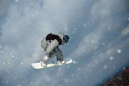 Plakat sport snowboard śnieg