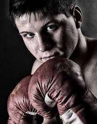 Naklejka bokser sztuki walki kick-boxing