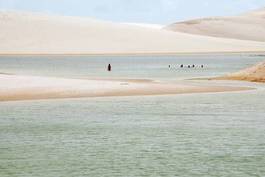 Plakat park pustynia narodowy brazylia plaża
