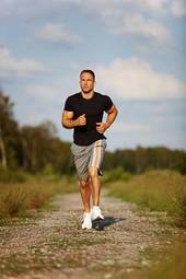 Naklejka droga jogging mężczyzna sport fitness