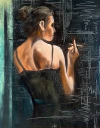 Naklejka portret dziewczynka olej obraz sztuka