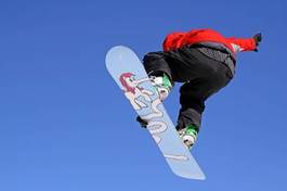 Naklejka śnieg narty snowboard