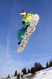 Plakat snowboard narty sport