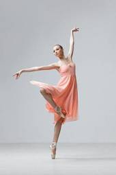 Naklejka ćwiczenie piękny tancerz balet baletnica
