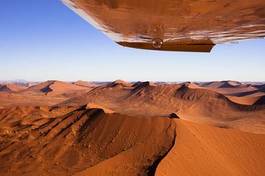 Naklejka wydma afryka samolot pustynia linia