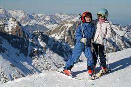 Fototapeta narciarz narty sport góra
