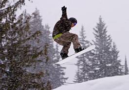 Naklejka snowboarder snowboard zabawa śnieg