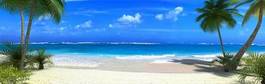 Naklejka morze tropikalny widok plaża