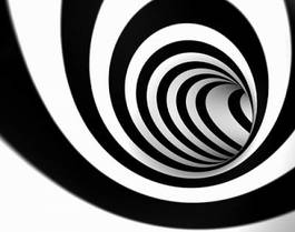 Naklejka czarno-biała spirala