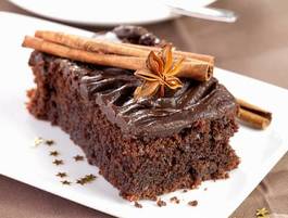 Naklejka jedzenie deser czekolada brązowy boże narodzenie