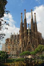 Naklejka hiszpania barcelona stary wieża