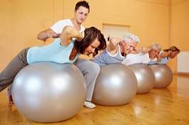 Naklejka siłownia ciało ludzie fitness club
