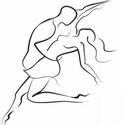Naklejka kobieta miłość tango sport