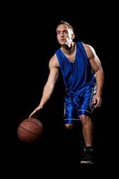 Plakat lekkoatletka mężczyzna sport koszykówka