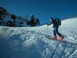 Fotoroleta narciarz narty   