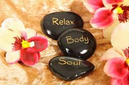 Plakat wellnes ciało masaż relaks dusza