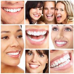 Naklejka usta uśmiech zdrowy zdrowie