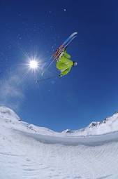 Naklejka lekkoatletka narciarz śnieg sport