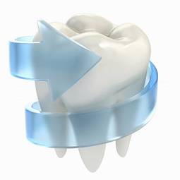 Obraz na płótnie koncepcja ochrony zęba 3d