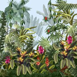 Obraz na płótnie wzór plaża tropikalny las dziki