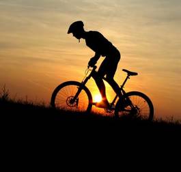 Naklejka noc rower ćwiczenie lato ludzie