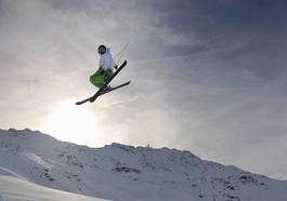 Obraz na płótnie alpy moda narciarz