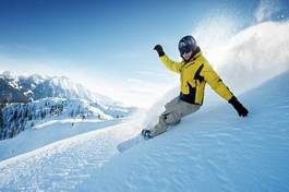 Fotoroleta lód snowboarder wzgórze góra mężczyzna