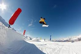 Fotoroleta sporty zimowe snowboard narty narciarz sport