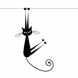 Naklejka kot kreskówka obraz