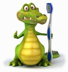 Obraz na płótnie płaz krokodyl uśmiech zabawa 3d