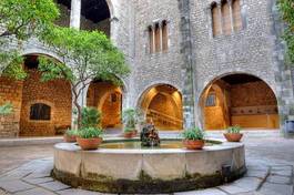 Naklejka wieża kościelna hiszpania architektura europa sztuka