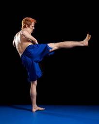 Obraz na płótnie lekkoatletka fitness ruch sztuki walki mężczyzna