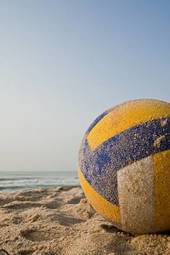 Obraz na płótnie siatkówka plażowa mecz siatkówka niebo morze