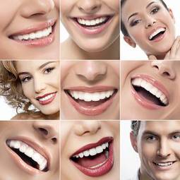 Plakat kolekcja zdrowych uśmiechów
