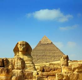 Naklejka egipt pustynia piramida afryka niebo