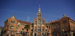 Naklejka hiszpania katedra barcelona architektura