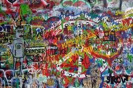 Naklejka nowoczesny miejski praga sztuka graffiti