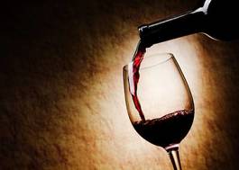 Obraz na płótnie lampka czerwnoego wina