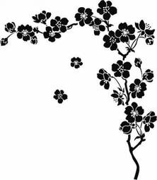Plakat roślina wiśnia lato drzewa kwiat