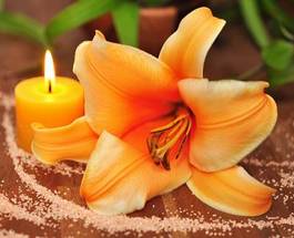 Fotoroleta masaż zdrowie kwiat