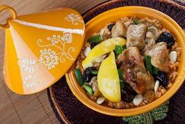 Naklejka wilgotny orientalne kurczak jedzenie arabski