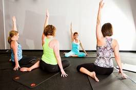 Plakat zdrowy kobieta siłownia joga ćwiczenie