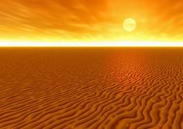 Naklejka pustynia fala pejzaż słońce abstrakcja