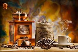 Plakat mokka napój kawiarnia stary kawa