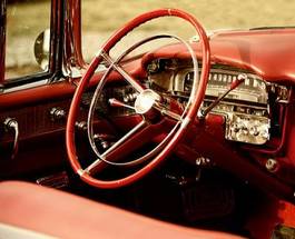 Naklejka vintage samochód amerykański retro stary