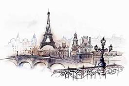 Naklejka paryskie szkice