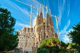 Naklejka sztuka miasto architektura kościół barcelona