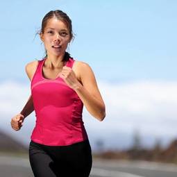 Naklejka ludzie kobieta piękny jogging