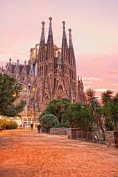 Fototapeta wieża barcelona kościół miasto nowoczesny